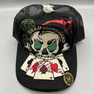 Vintage Cliff Raven Hat Black Ed Hardy Japanese tattoo Snap back Trucker Cap 90s